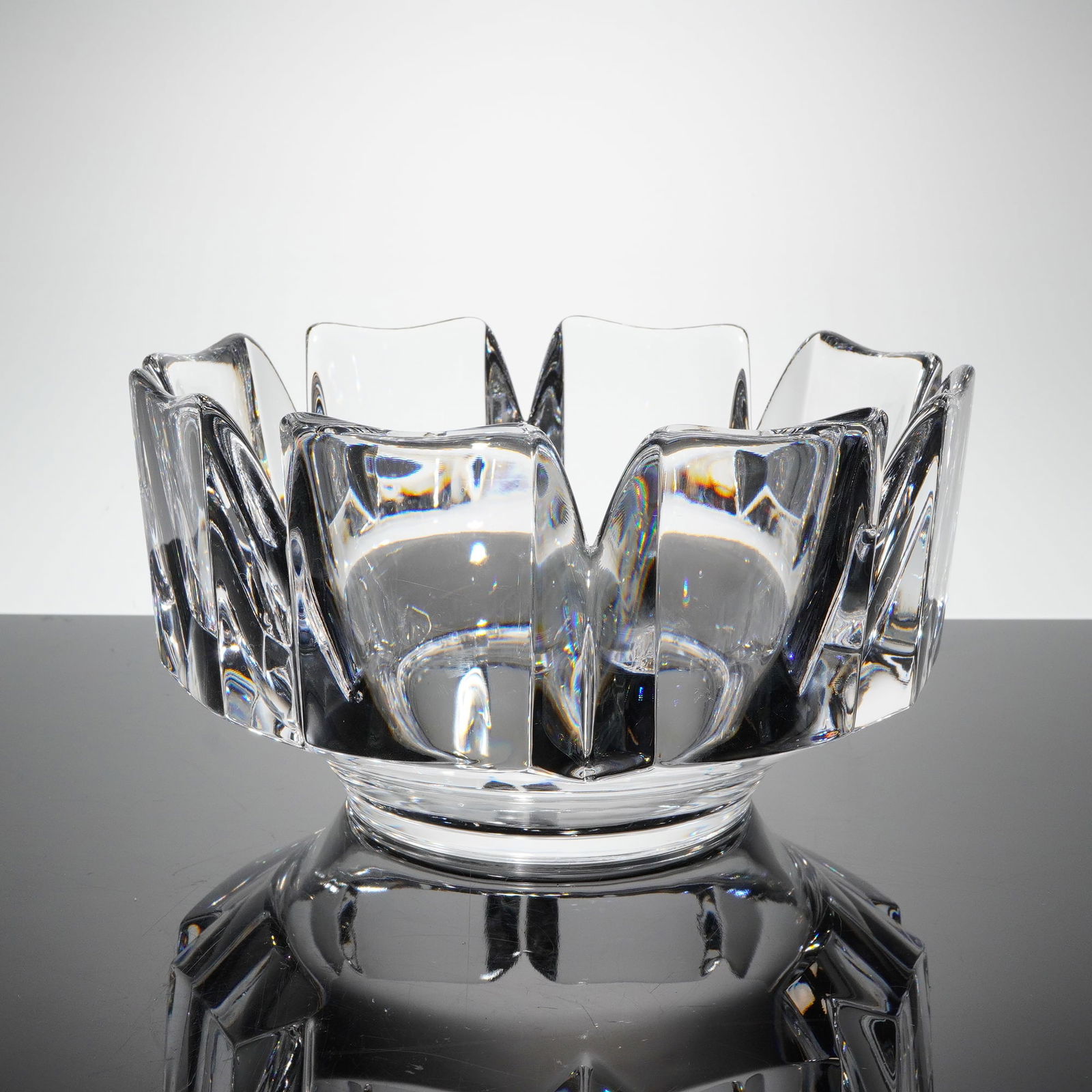 Orrefors Crystal Corona Bowl Designed by Lars Hellsten (1 of 5)