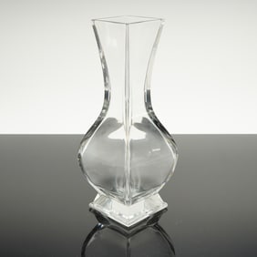 Baccarat Crystal Vase, Lotus Pattern