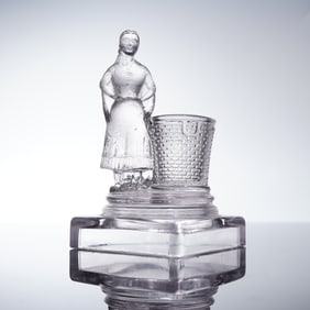 EAPG Figural Toothpick Holder, Pretty Maiden