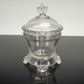 Hobbs, Brockunier & Company Viking Pattern Covered Footed Compote