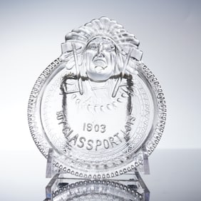 EAPG Native American Chief Advertising Tip Tray