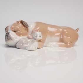 Lladro Glazed Porcelain Figurine Unlikely Friends 6417