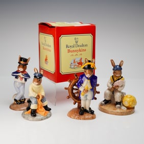 A Collection of 4 Royal Doulton Bunnykins Mariner Figurines