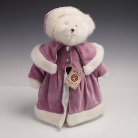 Boyds Bear Head Bean Collection, Victoria Crystalfrost with Stand