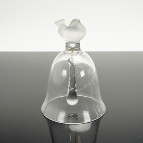 Lalique Crystal Sparrow Table Bell