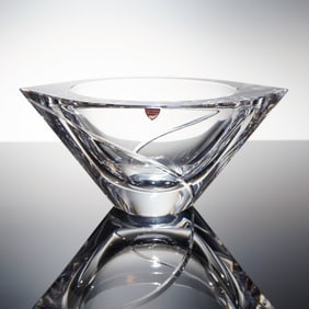 Orrefors Marin Crystal Bowl Designed by Jan Johansson