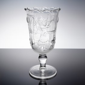 EAPG Actress Pattern HMS Pinafore Commemorative Celery Vase