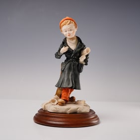 Capodimonte Giuseppe Armani Porcelain Boy with Firewood Figurine