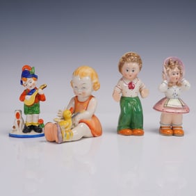 4pc Vintage Porcelain Childhood Themed Figurines