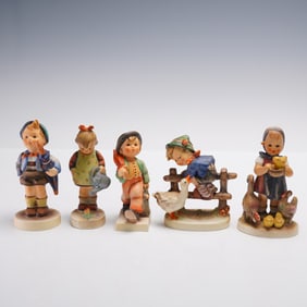 5pc Goebel Hummel Figurines, Barnyard Heroes and Gardening