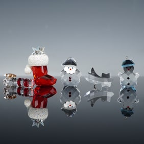 5pc Swarovski Crystal Holiday Ornaments and Figurines