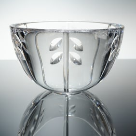 Orrefors Segmented Crystal Serving Bowl