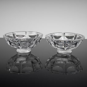 A Pair of Orrefors Simon Gate Thousand Windows Crystal Bowls