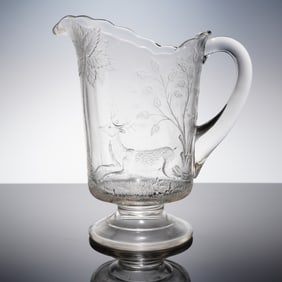 EAPG Deer and Oak Tree Water Pitcher