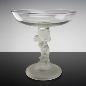 Gillinder & Sons EAPG Rustic Frosted Figural Compote