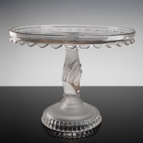 EAPG Hobbs Brockunier Tree of Life Pedestal Cake Stand
