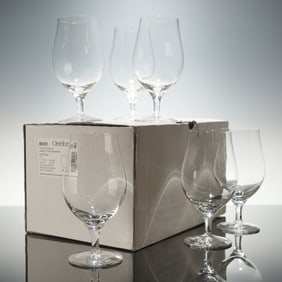 6 Orrefors Crystal Beer Taster Glasses