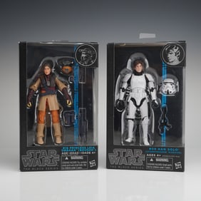 2pc Star Wars Black Series Leia and Han Solo Figures