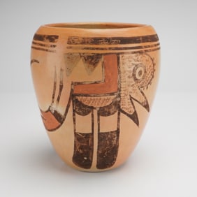 Annette Silva Signed Hopi Pueblo Polychrome Pottery Jar