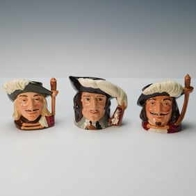 3pc Royal Doulton Small Character Jugs, Musketeers
