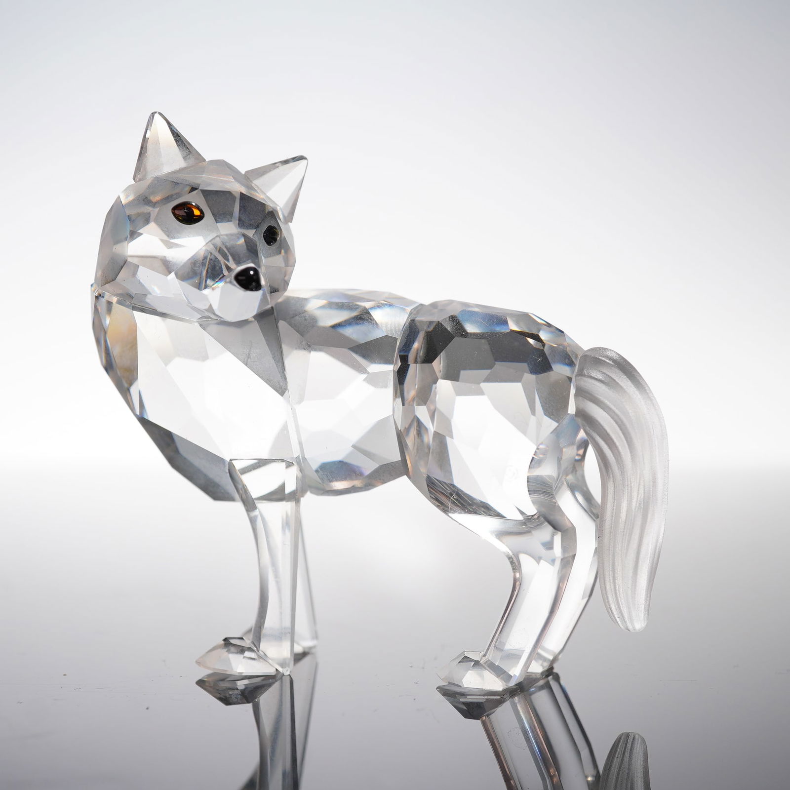 Swarovski Silver Crystal Fairy Tales Figurine, Wolf (1 of 5)