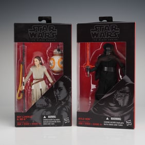 2pc Star Wars Black Series Kylo Ren and Rey Figures