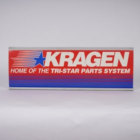 Kragen Tri-Star Parts System Plastic Display Sign with Pamphlet Holder