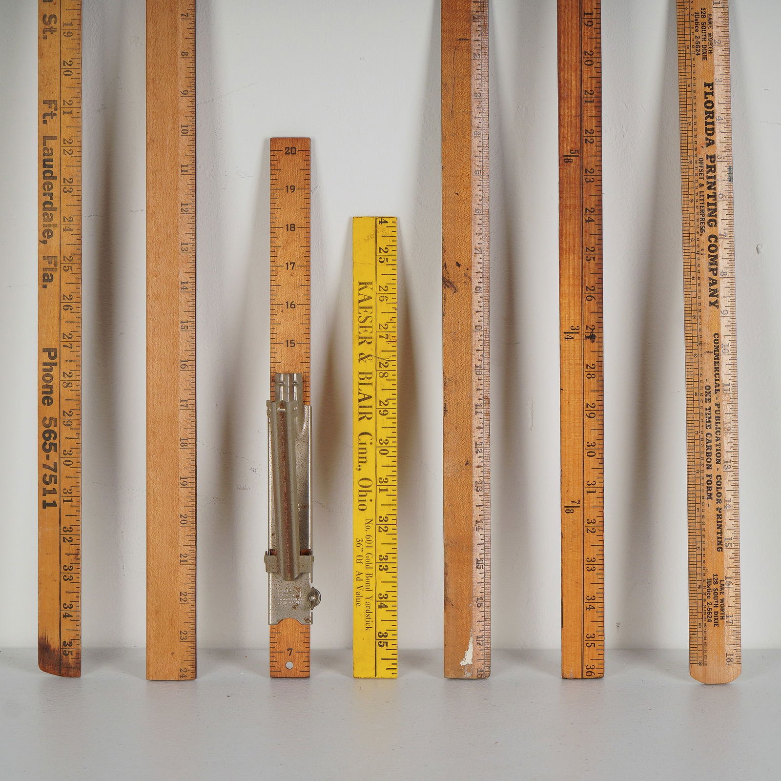 Collection of 7 Americana Advertising Yardsticks & Folding Rulers (1 of 3)