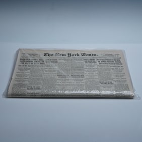 Historic 1927 N.Y. Times Newspaper - Sacco & Vanzetti, Immigration & More