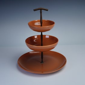 Santa Anita Ware 3 Tier California Pottery Tray