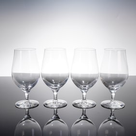 Collection of Four Orrefors Crystal Beer Taster Glasses