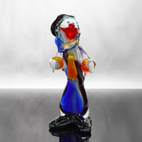 Murano Art Glass Clown Figurine