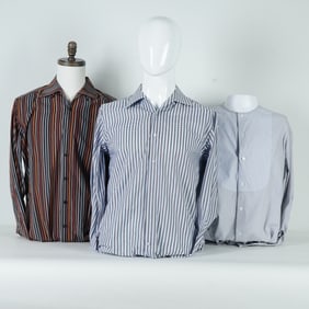 3pc Equilibrio & Dkny Men's Striped Shirts