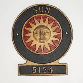 Sun Insurance of London Cast Iron Address Plaque