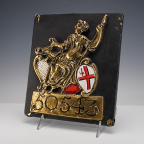 London Assurance Molded Fire Mark Plaque