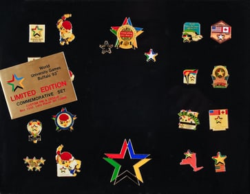 World University Games Buffalo 93 Limited Edition Commemorative Pin Set