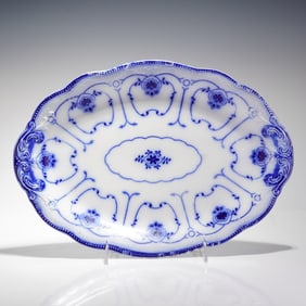 W. H. Grindley & Co. Beaufort Flow Blue Earthenware Platter