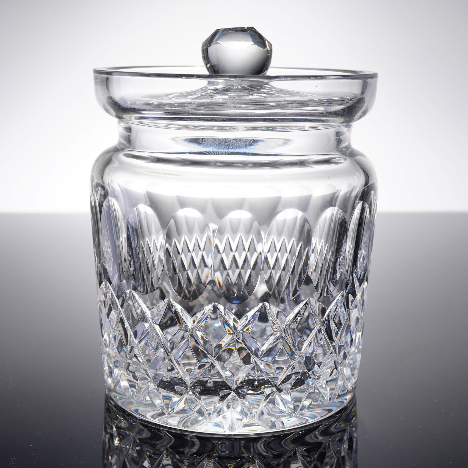 Waterford Crystal Lismore Cut Crystal Biscuit Barrel and Lid (1 of 4)