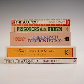 5pc Military History Books, Zulu War & French Foreign Legion
