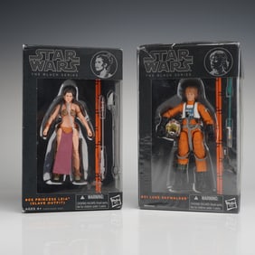 2pc Star Wars Black Series Leia Slave and Luke Figures