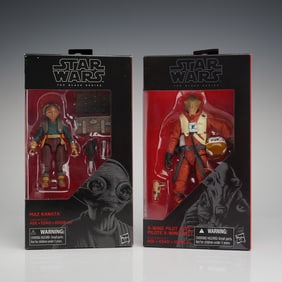 2pc Star Wars The Black Series Figurines, Maz Kanata and X-Wing Pilot Asty