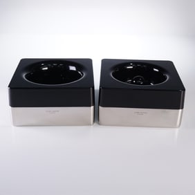 Pair of Georg Jensen Living Desk Tidy Cube Holders