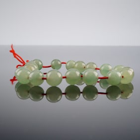 Natural Green Jade Beaded Bracelet