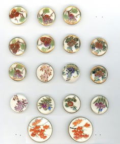 A small card of Japanese Satsuma buttons