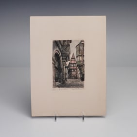 Hans Klemke Hand-Colored Pressing of Bernkastel