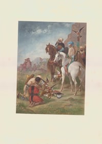 Eugene Fromentin Chromolithograph Falcon Hunt in Algeria