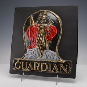 Guardian Assurance Company by E. V. Jackson Reproduction Fire Mark Plaque