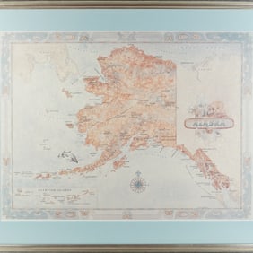 Carnes and Lafferty Alaska Map Print