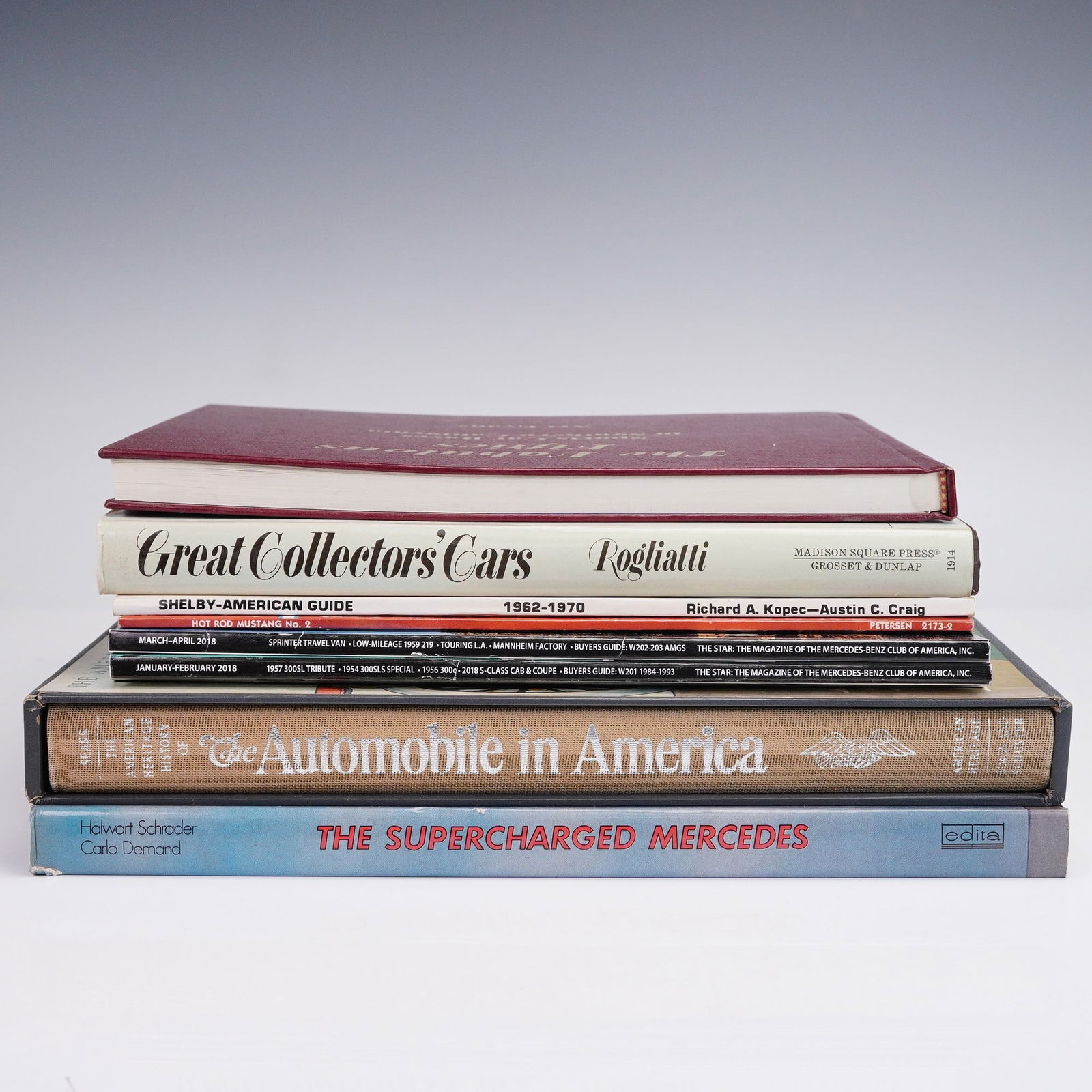 9pc Auto History Book Lot Shelby Mustang Mercedes Cadillac (1 of 10)