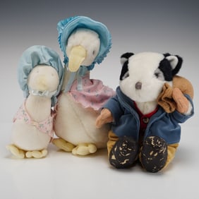 3 Eden Frederick Warne Plush Trio - Tommy Brock & 2 Jemima Puddle-Ducks